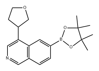 4-(tetrahydrofuran-3-yl)-6-(4,4,5,5-tetramethyl-1,3,2-dioxaborolan-2-yl)isoquinoline Struktur