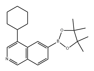 4-cyclohexyl-6-(4,4,5,5-tetramethyl-1,3,2-dioxaborolan-2-yl)isoquinoline Struktur