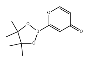 2-(4,4,5,5-tetramethyl-1,3,2-dioxaborolan-2-yl)-4H-pyran-4-one Struktur