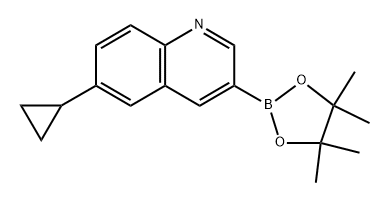 6-cyclopropyl-3-(4,4,5,5-tetramethyl-1,3,2-dioxaborolan-2-yl)quinoline Struktur