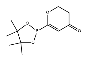 6-(4,4,5,5-tetramethyl-1,3,2-dioxaborolan-2-yl)-2,3-dihydro-4H-pyran-4-one Struktur