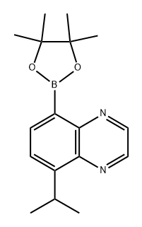 5-isopropyl-8-(4,4,5,5-tetramethyl-1,3,2-dioxaborolan-2-yl)quinoxaline Struktur