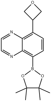 5-(oxetan-3-yl)-8-(4,4,5,5-tetramethyl-1,3,2-dioxaborolan-2-yl)quinoxaline Struktur