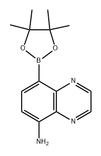 8-(4,4,5,5-tetramethyl-1,3,2-dioxaborolan-2-yl)quinoxalin-5-amine Struktur