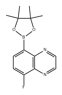 5-fluoro-8-(4,4,5,5-tetramethyl-1,3,2-dioxaborolan-2-yl)quinoxaline Struktur