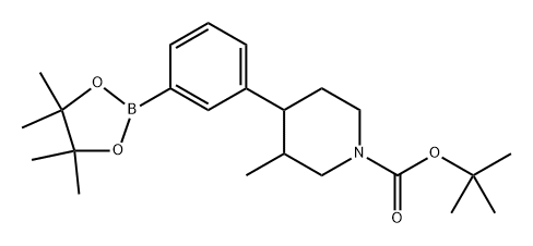 tert-butyl 3-methyl-4-(3-(4,4,5,5-tetramethyl-1,3,2-dioxaborolan-2-yl)phenyl)piperidine-1-carboxylate Struktur