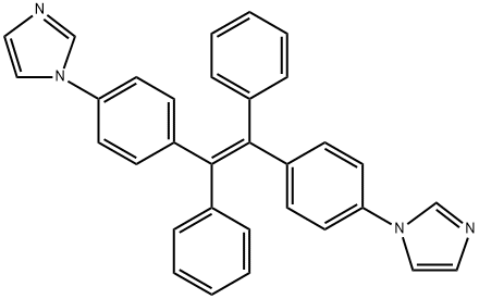 1H-Imidazole, 1,1'-[[(1E)-1,2-diphenyl-1,2-ethenediyl]di-4,1-phenylene]bis- Struktur