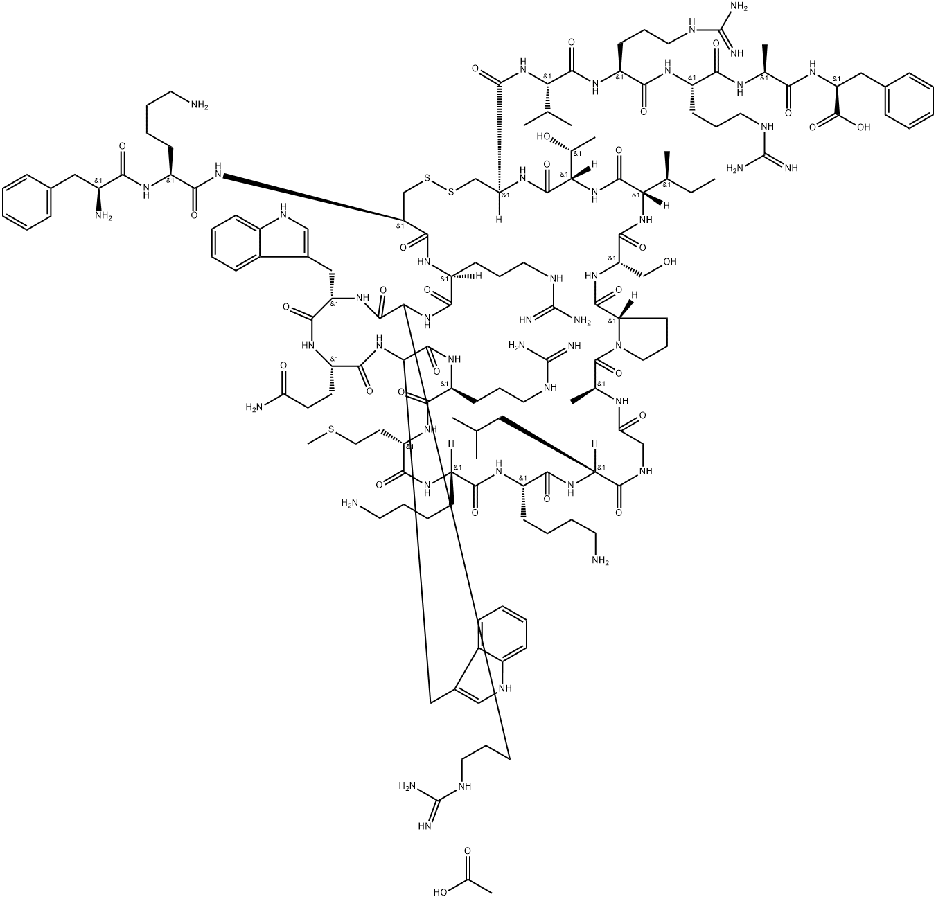 Lactoferrin acetate Struktur