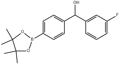 Benzenemethanol, α-(3-fluorophenyl)-4-(4,4,5,5-tetramethyl-1,3,2-dioxaborolan-2-yl)- Struktur