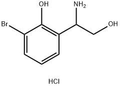 2-(1-AMINO-2-HYDROXYETHYL)-6-BROMOPHENOL HYDROCHLORIDE Structure