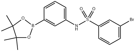 Benzenesulfonamide, 3-bromo-N-[3-(4,4,5,5-tetramethyl-1,3,2-dioxaborolan-2-yl)phenyl]- Struktur