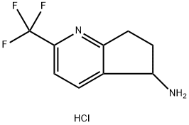 5H-Cyclopenta[b]pyridin-5-amine, 6,7-dihydro-2-(trifluoromethyl)-, hydrochloride (1:2) Struktur