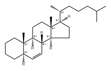 (9S,14S)-10,13-dimethyl-17-[(2R)-6-methylheptan-2-yl]-2,3,4,5,8,9,11,1 2,14,15,16,17-dodecahydro-1H-cyclopenta[a]phenanthrene Struktur