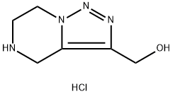 (4,5,6,7-tetrahydro-[1,2,3]triazolo[1,5-a]pyrazin-3-yl)methanol dihydrochloride Struktur