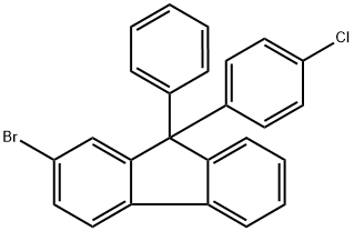 2-溴-9-(4-氯苯基)-9-苯基-9H-芴 結(jié)構(gòu)式