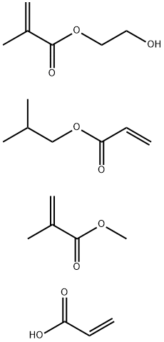 2-Methyl-2-propenoic acid, 2-hydroxyethyl ester,polymer with methyl 2-methyl-2-propenoate,2-methylpropyl 2-propenoate and 2-propenoic acid Struktur