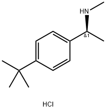 Benzenemethanamine, 4-(1,1-dimethylethyl)-N,α-dimethyl-, hydrochloride (1:1), (αS)- Struktur