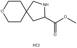 8-Oxa-2-azaspiro[4.5]decane-3-carboxylic acid, methyl ester, hydrochloride (1:1) Struktur