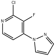 2-Chloro-3-fluoro-4-(1H-pyrazol-1-yl)pyridine Struktur