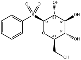 .beta.-D-Glucopyranose, 1-deoxy-1-(phenylsulfonyl)- Struktur