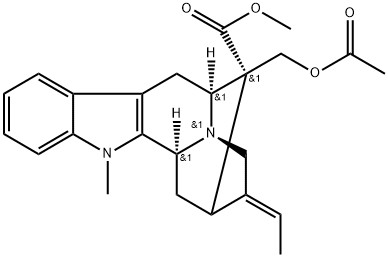 (16R)-17-Acetyloxy-1-methylsarpagane-16-carboxylic acid methyl ester Struktur