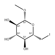 Methyl 6-deoxy-6-iodo-β-D-glucopyranoside Struktur