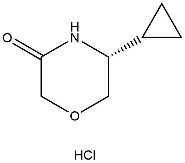 (R)-5-cyclopropylmorpholin-3-one hydrochloride Struktur