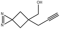 1,2-Diazaspiro[2.3]hex-1-ene-5-methanol, 5-(2-propyn-1-yl)- Struktur