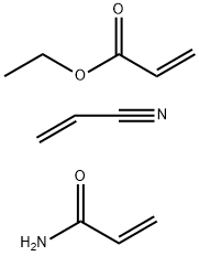 2-Propenoic acid, ethyl ester, polymer with 2-propenamide and 2-propenenitrile Struktur