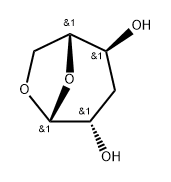 .beta.-D-arabino-Hexopyranose, 1,6-anhydro-3-deoxy- Struktur