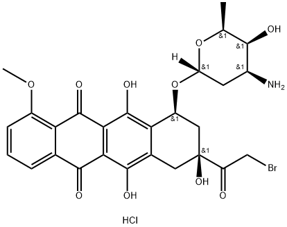 14-Bromodaunomycin Hydrochloride Struktur