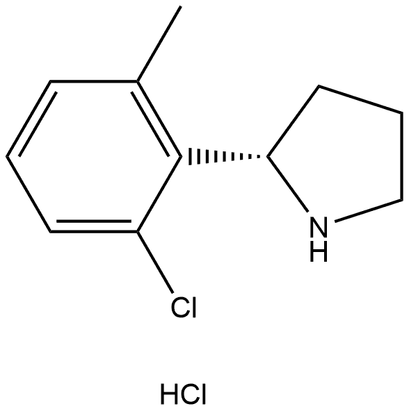 (S)-2-(2-chloro-6-methylphenyl)pyrrolidine hydrochloride Struktur