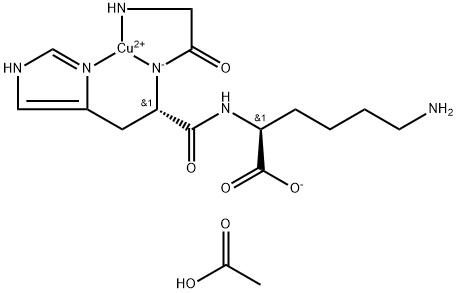 [glycyl-κN-L-histidyl-κN,κN3-L-lysinato(2-)]-Copper, monoacetate (9CI) Struktur