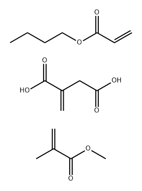 Butanedioic acid, methylene-, polymer with butyl 2-propenoate and methyl 2-methyl-2-propenoate Struktur