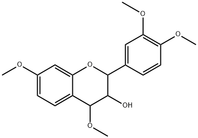 trans-2,3,cis-2,4-(+)-3',4,4',7-Tetramethoxy-3-flavanol Struktur