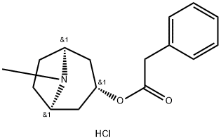 Benzeneacetic acid, 8-methyl-8-azabicyclo[3.2.1]oct-3-yl ester, hydrochloride, exo- (9CI) Struktur