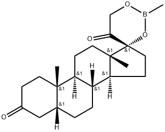 17,21-[(Methylboranediyl)bisoxy]-5β-pregnane-3,20-dione Struktur