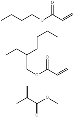 2-Propenoic acid, 2-methyl-, methyl ester, polymer with butyl 2-propenoate and 2-ethylhexyl 2-propenoate Struktur