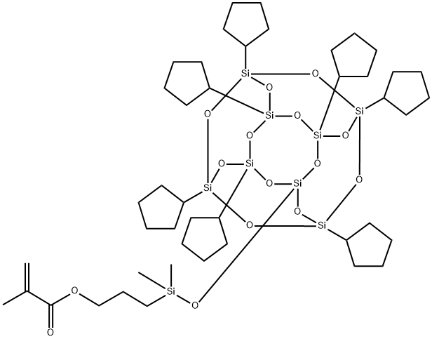 3-((HEPTACYCLOPENTYLPENTACYCLOOCTASILOX& Struktur