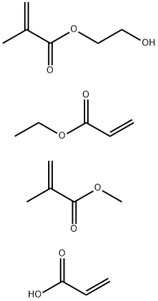 2-Propenoic acid, 2-methyl-, 2-hydroxyethyl ester, polymer with ethyl 2-propenoate, methyl 2-methyl-2-propenoate and 2-propenoic acid Struktur