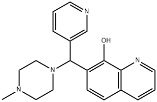 8-Quinolinol, 7-[(4-methyl-1-piperazinyl)-3-pyridinylmethyl]- Struktur