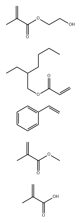 2-Propenoic acid,2-methyl-,polymer with ethyenylbenzene,2-ethylhexyl 2-propenoate,2-hydroxyethyl 2-methyl-2-propenoate and methyl 2-methyl-2-propenoate Struktur