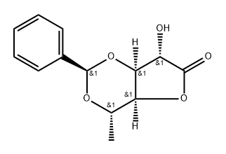 6-Deoxy-3,5-O-[(R)-benzylidene]-L-gluconic acid g-lactone Struktur