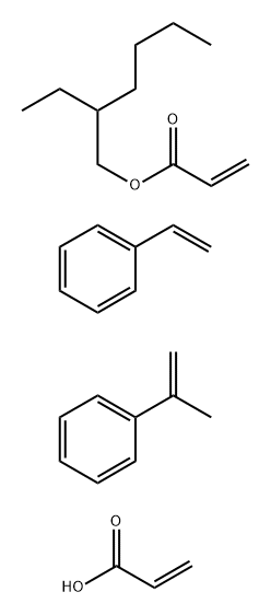 2-Propenoic acid polymer with ethenylbenzene, 2-ethylhexyl 2-propenoate and (1-methylethenyl)benzene, ammonium salt Struktur