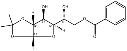 α-D-Glucofuranose, 1,2-O-(1-methylethylidene)-, 6-benzoate Struktur