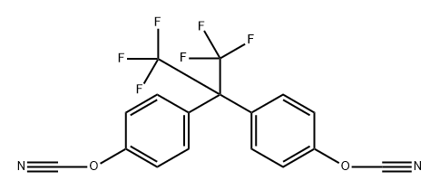 2,2-Bis-(4-cyanatophenyl)-hexafluoropropane homopolymer Struktur