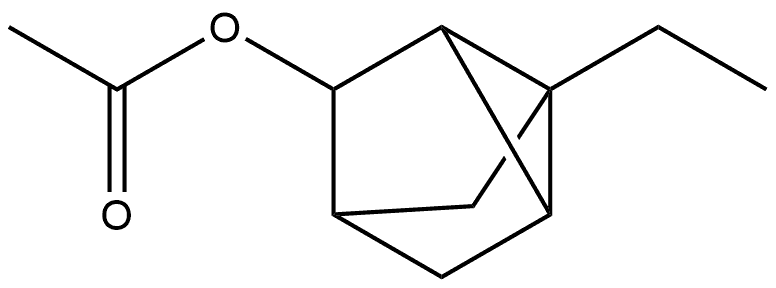 Tricyclo[2.2.1.02,6]heptan-3-ol, 1-ethyl-, acetate, stereoisomer (8CI,9CI) Struktur