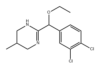 3,4,5,6-Tetrahydro-2-(3,4-dichloro-α-ethoxybenzyl)-5-methylpyrimidine Struktur