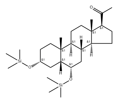 3α,6α-Bis(trimethylsiloxy)-5β-pregnan-20-one Struktur