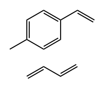 Benzene, 1-ethenyl-4-methyl-, polymer with 1,3-butadiene Struktur